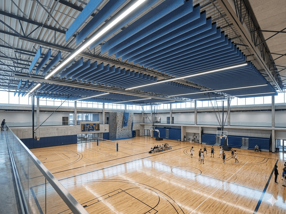 Acoustic Baffles for Gymnasiums